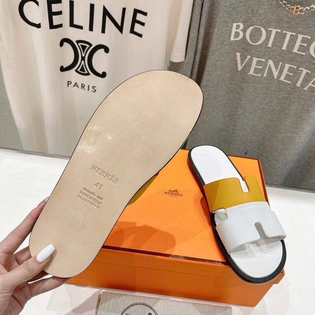 IZMIR SANDAL WHITE MIX YELLOW LAMBSKIN