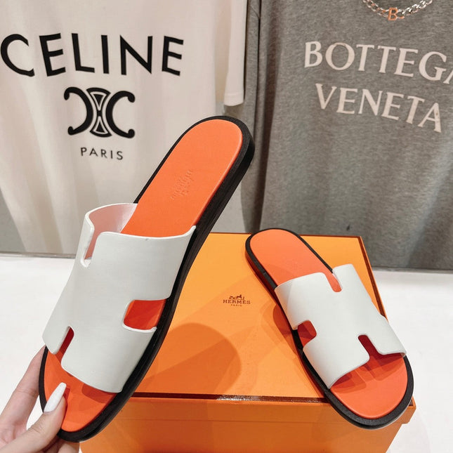 IZMIR SANDAL LIGHT ORANGE MIX WHITE LAMBSKIN