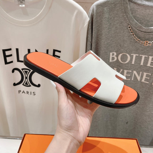 IZMIR SANDAL LIGHT ORANGE MIX WHITE LAMBSKIN