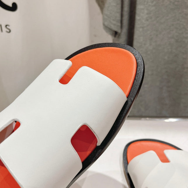 IZMIR SANDAL LIGHT ORANGE MIX WHITE LAMBSKIN