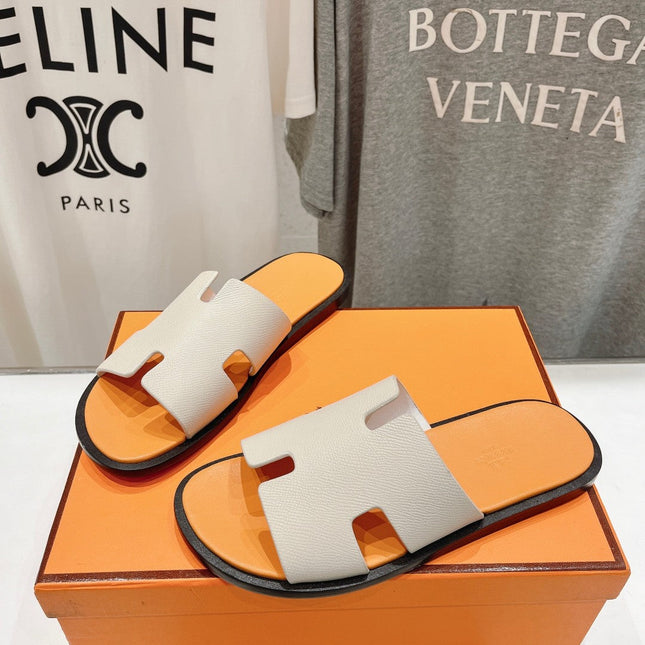IZMIR SANDAL CREAM WHITE MIX LIGHT ORANGE LAMBSKIN