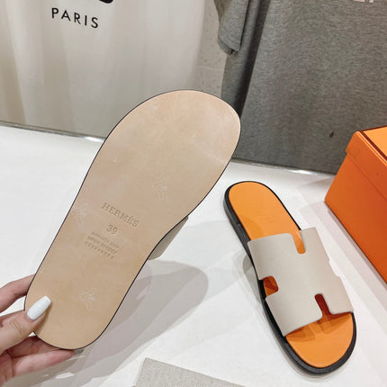 IZMIR SANDAL CREAM WHITE MIX LIGHT ORANGE LAMBSKIN