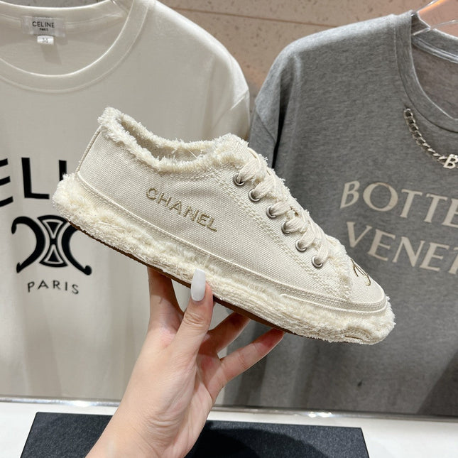 CC SNEAKER WHITE DENIM FABRIC