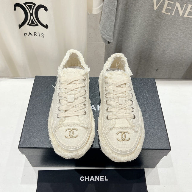 CC SNEAKER WHITE DENIM FABRIC