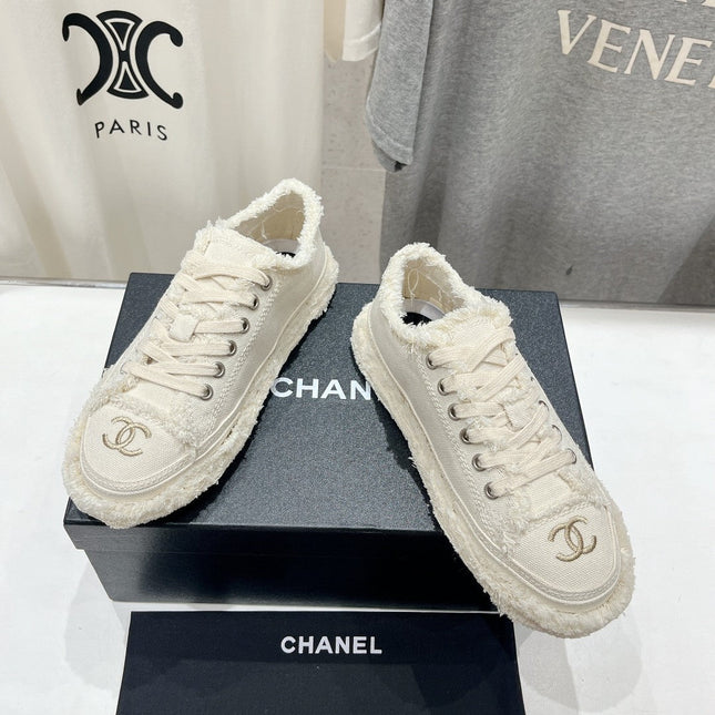 CC SNEAKER WHITE DENIM FABRIC