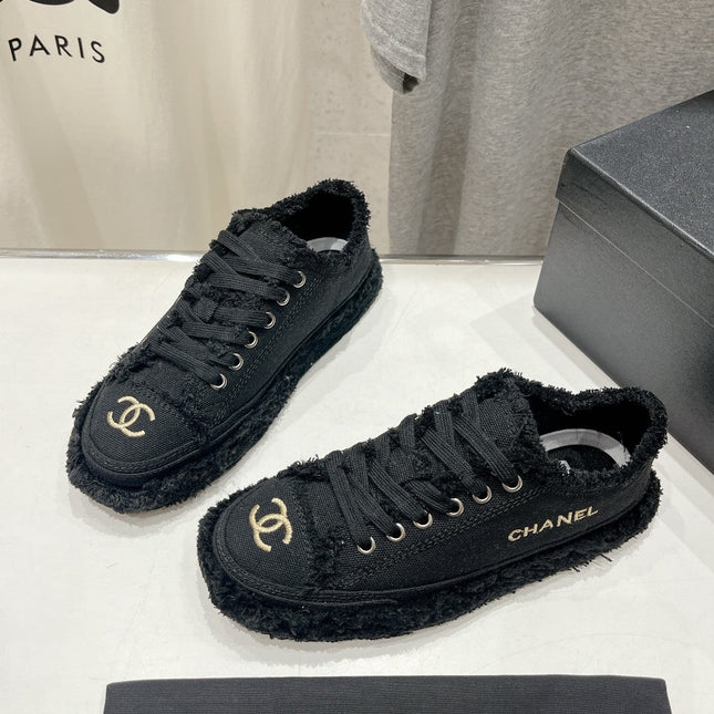 CC SNEAKER BLACK DENIM FABRIC