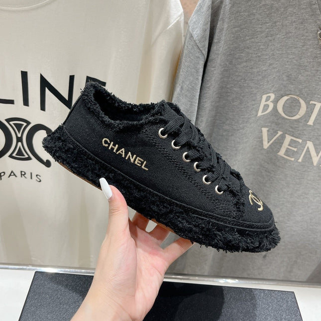 CC SNEAKER BLACK DENIM FABRIC