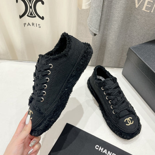 CC SNEAKER BLACK DENIM FABRIC
