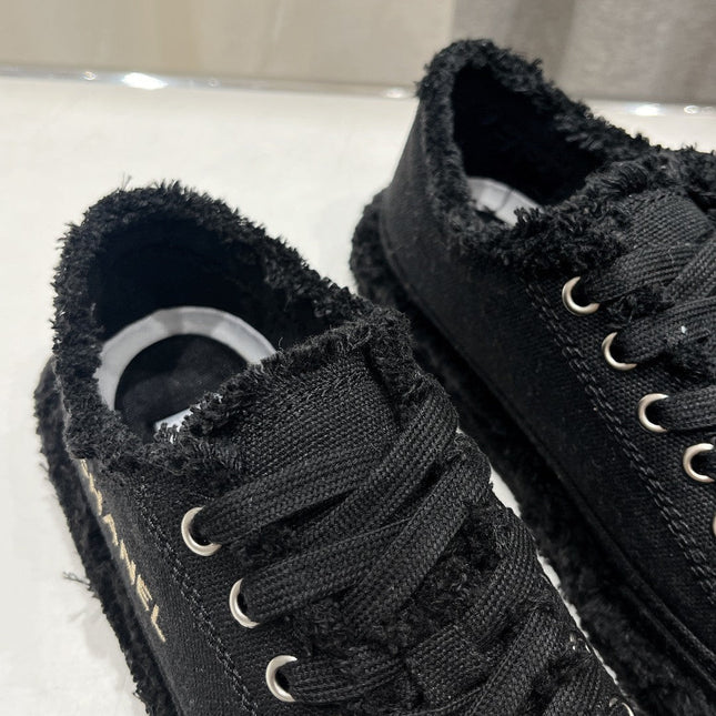 CC SNEAKER BLACK DENIM FABRIC