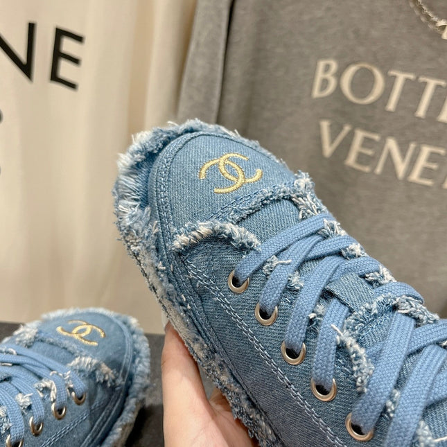 CC SNEAKER SKY BLUE DENIM FABRIC