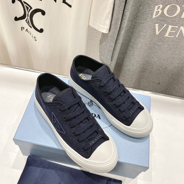 PRA PRINTED COTTON SNEAKERS BALTIC BLUE CANVAS