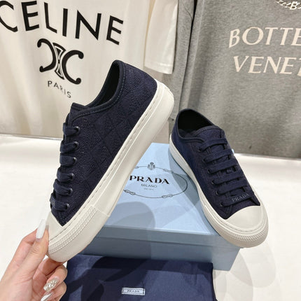 PRA PRINTED COTTON SNEAKERS BALTIC BLUE CANVAS