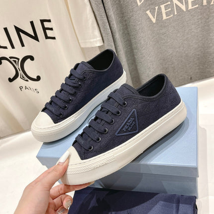 PRA PRINTED COTTON SNEAKERS BALTIC BLUE CANVAS