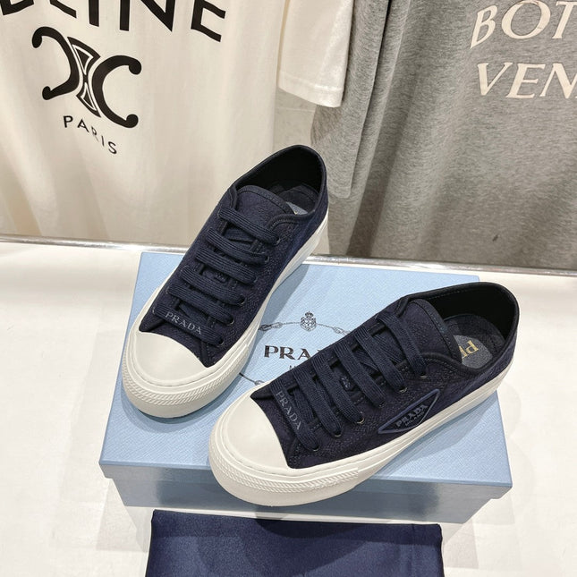 PRA PRINTED COTTON SNEAKERS BALTIC BLUE CANVAS
