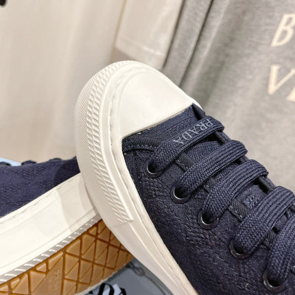 PRA PRINTED COTTON SNEAKERS BALTIC BLUE CANVAS