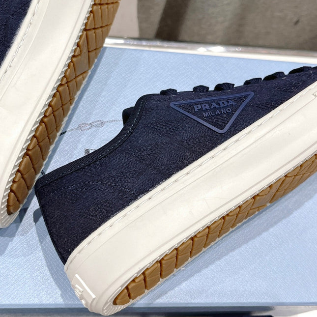 PRA PRINTED COTTON SNEAKERS BALTIC BLUE CANVAS