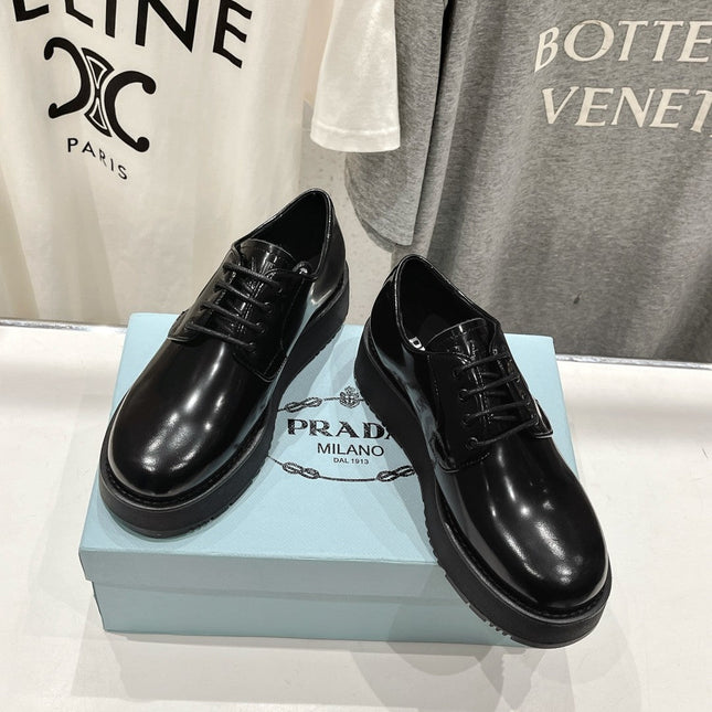 PRA BRUSHED LEATHER LOAFERS JET-BLACK