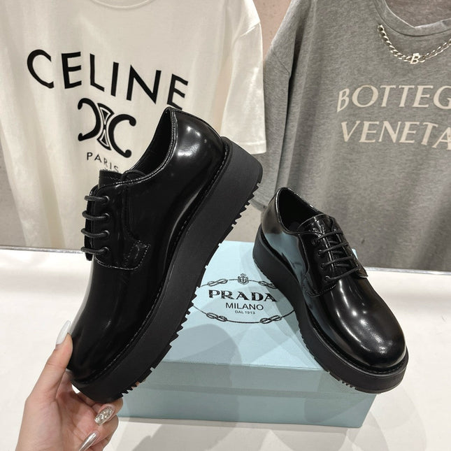 PRA BRUSHED LEATHER LOAFERS JET-BLACK