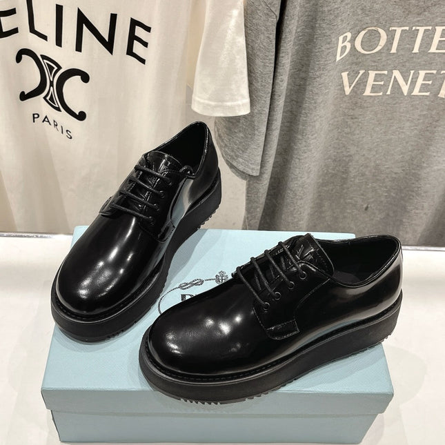PRA BRUSHED LEATHER LOAFERS JET-BLACK