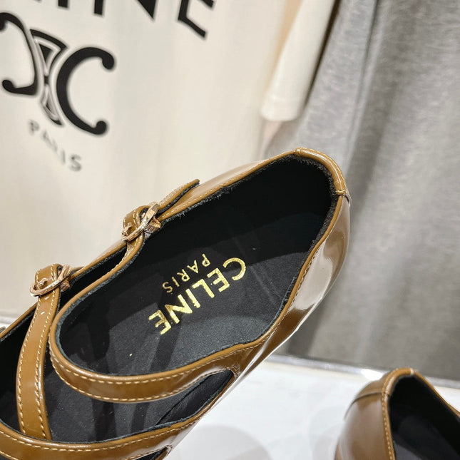 BALLET FLAT WITH CROSSOVER STRAP IN SEPIA BROWN LAMBSKIN