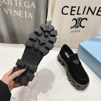 MONOLITH LOAFERS IN BLACK SUEDE