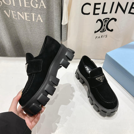 MONOLITH LOAFERS IN BLACK SUEDE