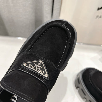 MONOLITH LOAFERS IN BLACK SUEDE