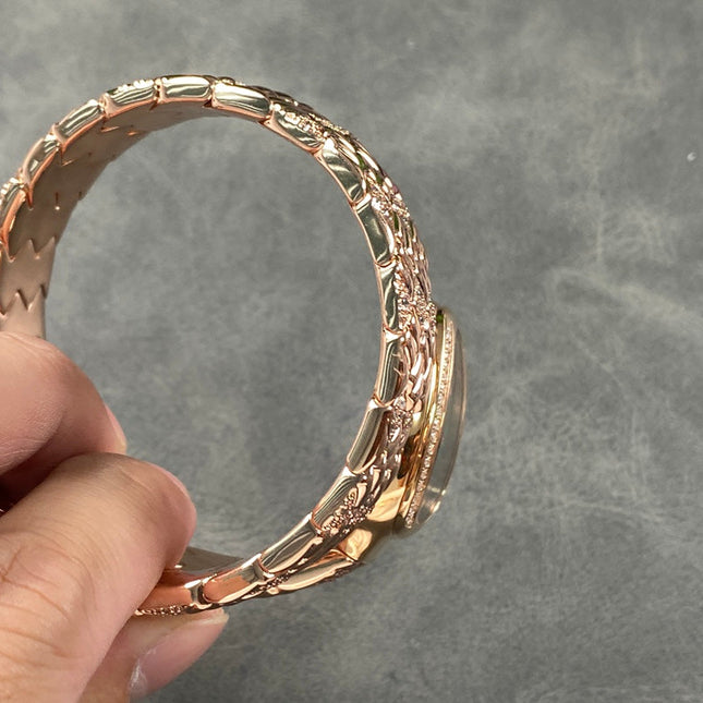 SERPENTI TUBOGAS QUARTZ ROSE GOLD GREEN DIAL