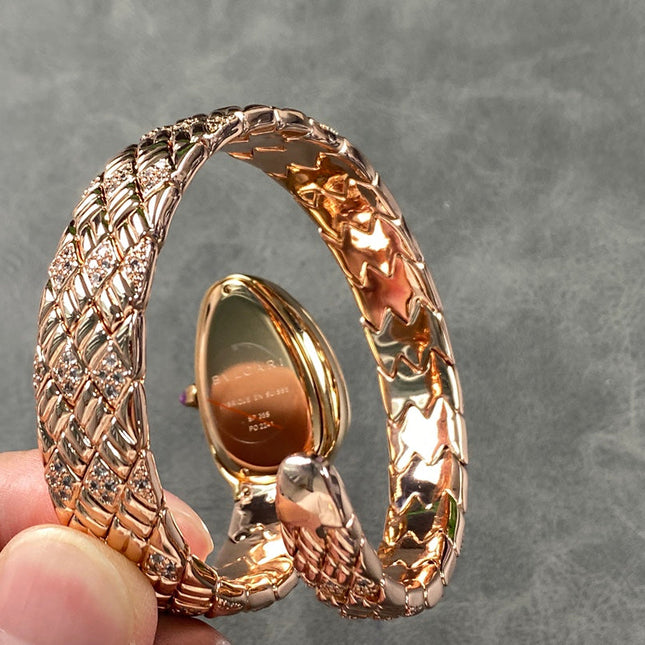 SERPENTI TUBOGAS QUARTZ ROSE GOLD GREEN DIAL
