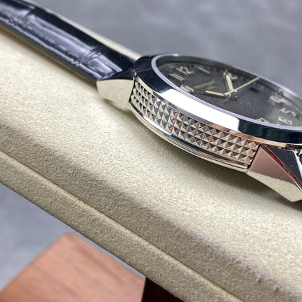 CALATRAVA WHITE GOLD CASE BLACK ALLIGATOR LEATHER STRAP