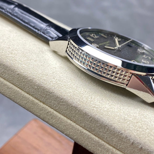 CALATRAVA WHITE GOLD CASE BLACK ALLIGATOR LEATHER STRAP