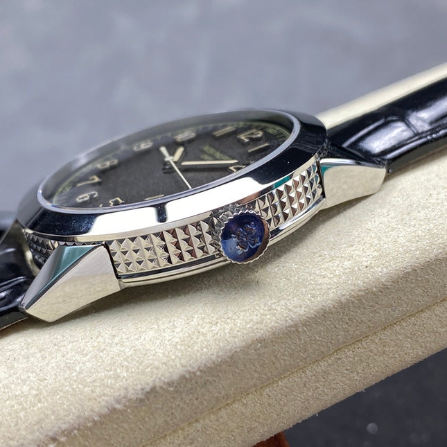 CALATRAVA WHITE GOLD CASE BLACK ALLIGATOR LEATHER STRAP