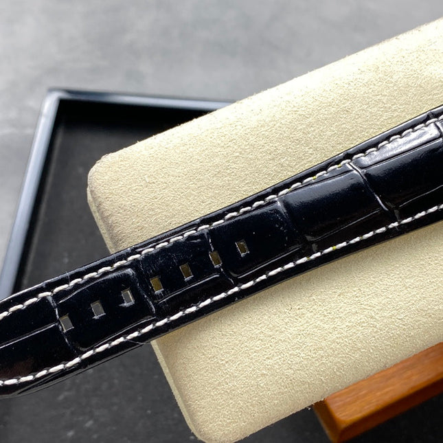 NAVITIMER AUTOMATIC 41 STEEL CASE GREEN DIAL BLACK ALLIGATOR LEATHER STRAP