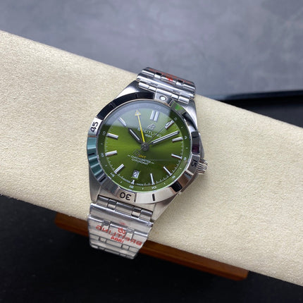 CHRONOMAT AUTOMATIC GMT 40 ALL STEEL OLIVE GREEN DIAL