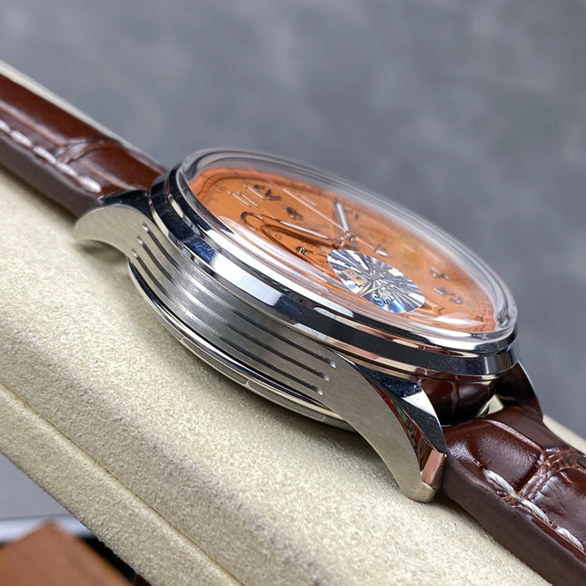 PREMIER B01 CHRONOGRAPH 42 STEEL CASE BROWN ALLIGATOR LEATHER STRAP