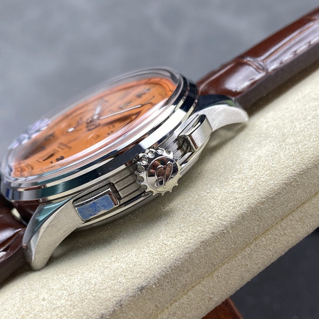 PREMIER B01 CHRONOGRAPH 42 STEEL CASE BROWN ALLIGATOR LEATHER STRAP