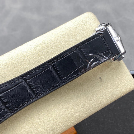 WATCH OMEGA CONSTELLATION CO AXIAL MASTER CHRONOMETER 41 MM SILVER CASE WITH BLACK LEATHER STRAP