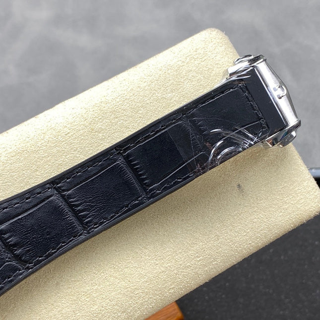 WATCH OMEGA CONSTELLATION CO AXIAL MASTER CHRONOMETER 41 MM SILVER CASE WITH BLACK LEATHER STRAP