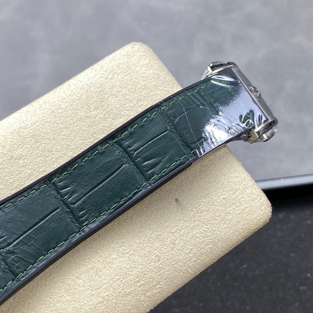 CONSTELLATION 41 MM STEEL CASE WITH GREEN FOREST DIAL AND LEATHER STRAP
