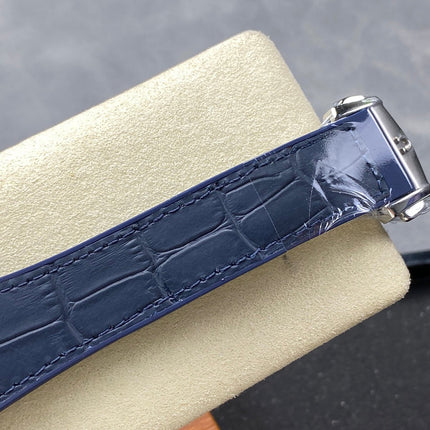 CONSTELLATION 41 MM STEEL CASE WITH NAVY DIAL AND LEATHER STRAP