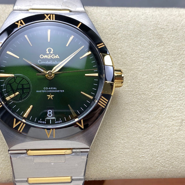CONSTELLATION 41 MM WATCH SILVER MIX GOLD CASE WITH JUNGLE GREEN DIAL