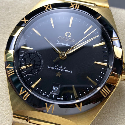CONSTELLATION 39 MM WATCH GOLD CASE WITH BLACK DIAL