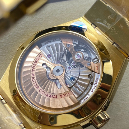 CONSTELLATION 39 MM WATCH GOLD CASE WITH BLACK DIAL