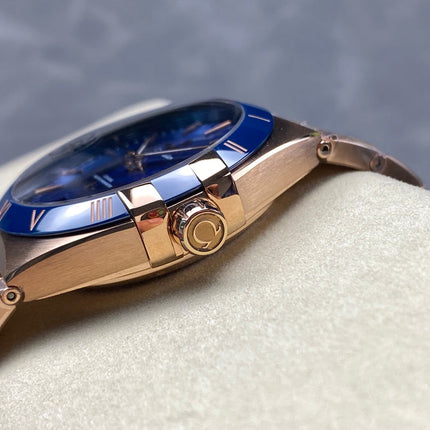 CONSTELLATION 39 MM WATCH ROSE GOLD CASE WITH NAVY BLUE DIAL