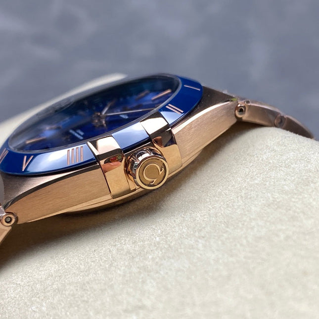 CONSTELLATION 39 MM WATCH ROSE GOLD CASE WITH NAVY BLUE DIAL
