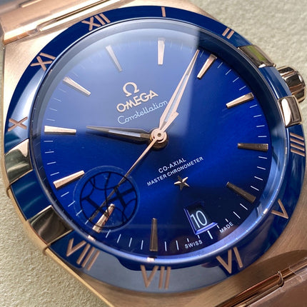 CONSTELLATION 39 MM WATCH ROSE GOLD CASE WITH NAVY BLUE DIAL