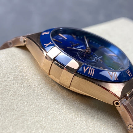 CONSTELLATION 39 MM WATCH ROSE GOLD CASE WITH NAVY BLUE DIAL