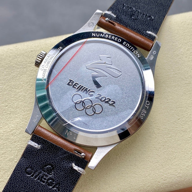 SPECIALITIES CK 859 WATCH SILVER CASE WITH CARAMEL BROWN LEATHER STRAP