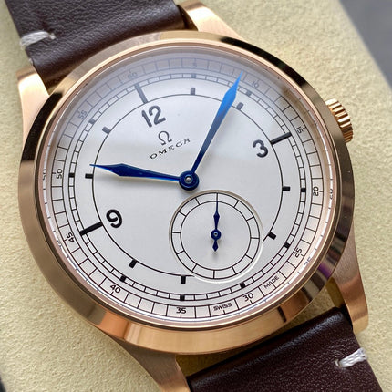 SPECIALITIES OLYMPIC GAMES COLLECTION  WATCH ROSE GOLD CASE WITH RUSSET BROWN LEATHER STRAP