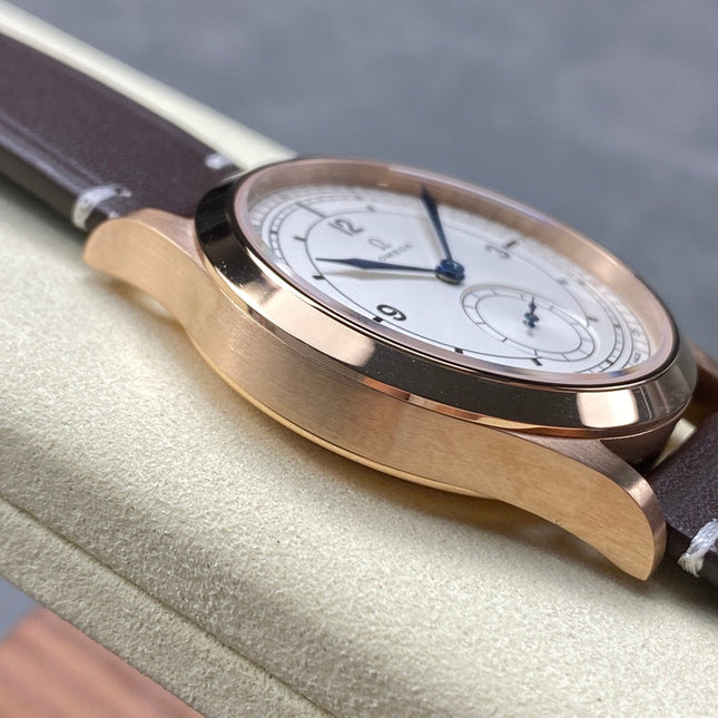SPECIALITIES OLYMPIC GAMES COLLECTION  WATCH ROSE GOLD CASE WITH RUSSET BROWN LEATHER STRAP